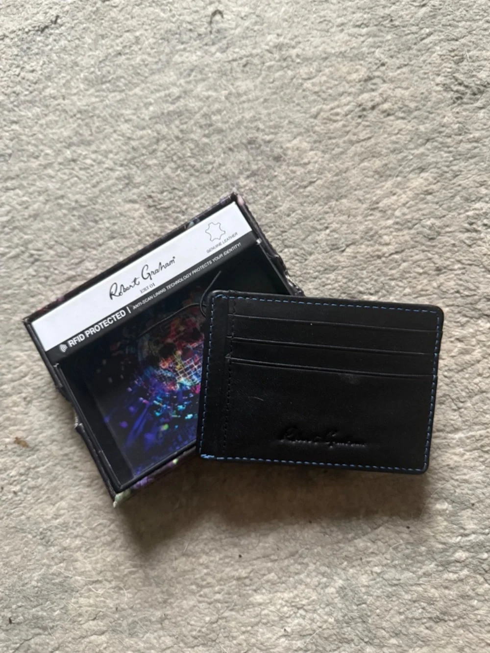 Robert Graham Brand New Wallet Retail $128; Black Leather